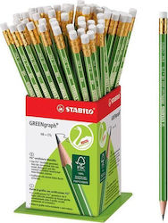 Stabilo Greengraph Pencil HB Set with Eraser Green 60pcs