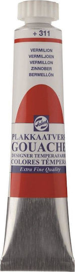 Royal Talens Extra Fine Tempera Paints Vermilion 311 in Tube 20ml 1pcs