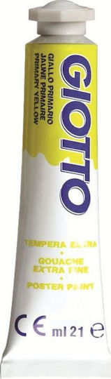 Giotto Tempera Τέμπερες Ζωγραφικής Primary Yellow No 02 σε Σωληνάριο 21ml 6τμχ