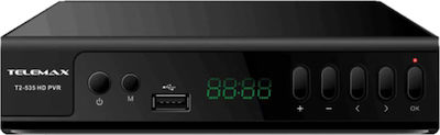 Telemax T2-535 HD PVR Ψηφιακός Δέκτης Mpeg-4 HD (720p) με Λειτουργία PVR (Εγγραφή σε USB) Σύνδεσεις SCART / HDMI / USB