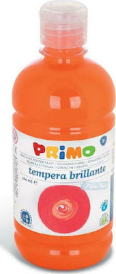 Primo Brillante Tempera Farben Orange 250 in Flasche 500ml 1Stück 202BR500250