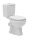 Cerastyle Ova Stehende Toilette mit Spülung mit Deckel Sanftes Schließen Weiße