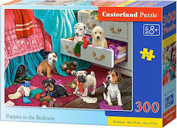 Kids Puzzle Puppies In The Bedroom for 8++ Years 300pcs Castorland