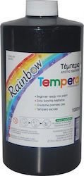 Rainbow Tempera Colour Paint Bottle 1000ml Black