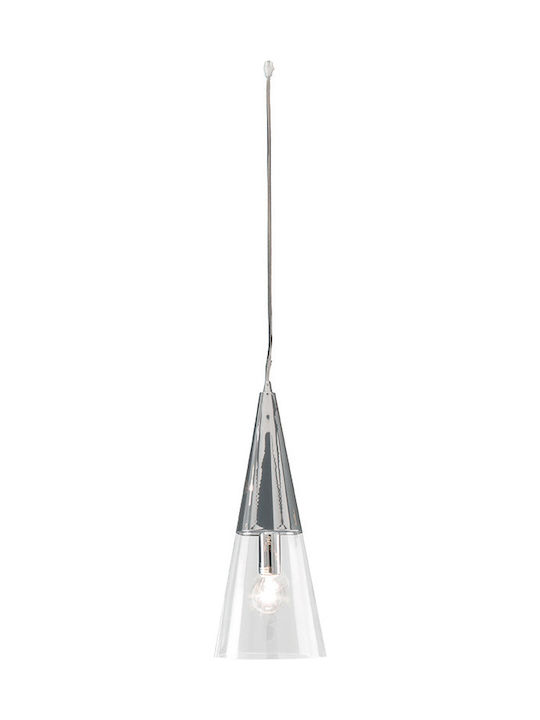 Ondaluce Trento Pendant Light Single-Light for Socket E14, E.14 Silver