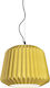 Ondaluce Plumcake Pendant Light Suspension for Socket E27 Yellow