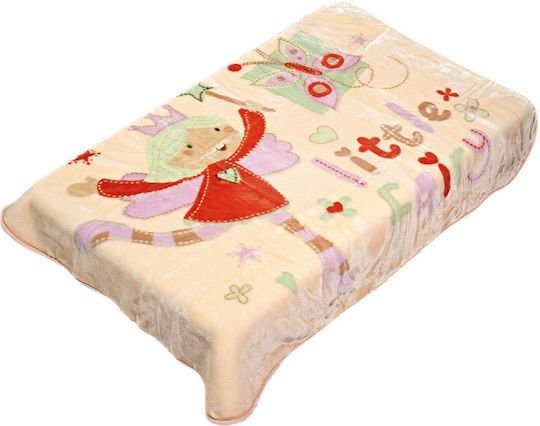 Beauty Home Blanket Cot Fairy Velvet Yellow 110x140cm
