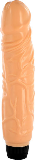Seven Creations Full Vinyl Large P-Shape Realistic Vibrator 23cm Flesh