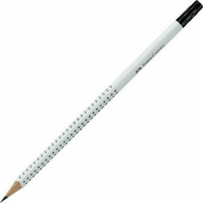 Faber-Castell Grip 2001 Creion 2B cu Radieră Alb 097106