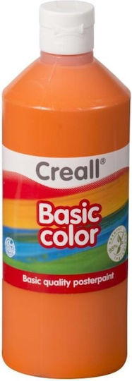 Creall Basic Color Τέμπερα Ζωγραφικής Πορτοκαλί 04 σε Μπουκάλι 500ml