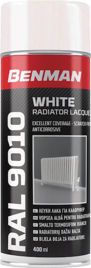 Benman Σπρέι Βαφής για Καλοριφέρ Λευκό RAL 9010 400ml