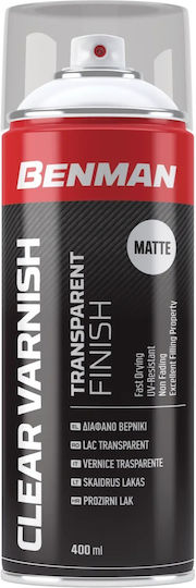 Benman Σπρέι Βερνίκι Clear Varnish με Ματ Εφέ Διάφανο Διαφανές 400ml