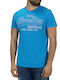 Superdry Outline Pop Ανδρικό T-shirt Μπλε με Λογότυπο