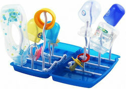 Poupy Drying Rack for 4 Baby Bottles Blue 1pcs