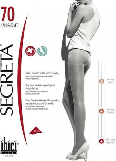 Ibici Segreta Calibrato 00020 Medical Compression Pantyhose Graduated Compression 70 Den Gray