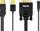 Approx HDMI Кабел HDMI Мъжки - VGA Мъжки 1м Черен