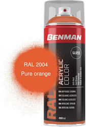 Benman Σπρέι Βαφής Acrylic Pure Orange RAL 2004 400ml