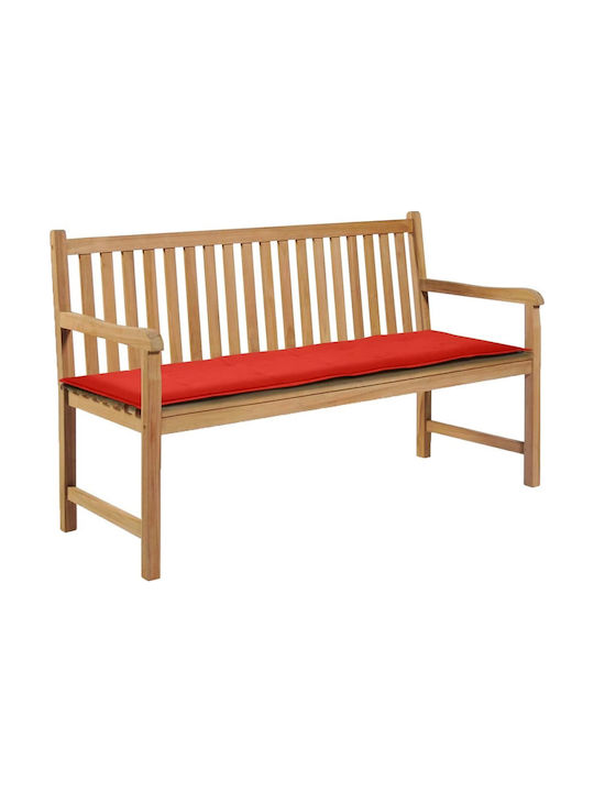 vidaXL Waterproof Garden Bench Cushion Red 150x50cm.