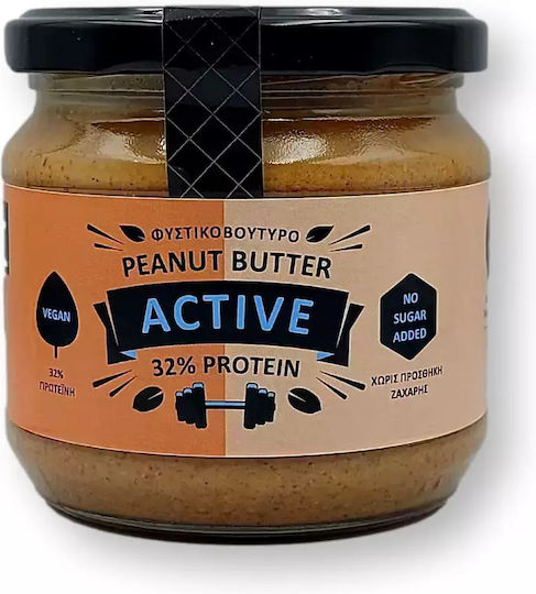 Apo KARyDIAS Фъстъчено масло Гладък Activeс допълнителен протеин 32% 350гр