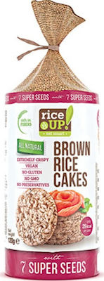 RiceUp Tort de orez Brown Rice Cakes Clasic Fără Gluten 1x120gr