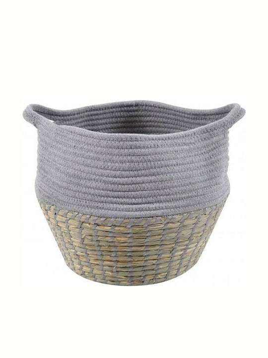 Ankor Decorative Basket Wicker with Handles Gray 34x34x28cm