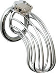 Rimba Male Chastity Device With Padlock Клетка за Пенис в сребърен Цвят 7991