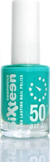 Sixteen Cosmetics Polish 50'' Long Lasting Glossy Βερνίκι Νυχιών Μακράς Διαρκείας Πράσινο 729 11ml
