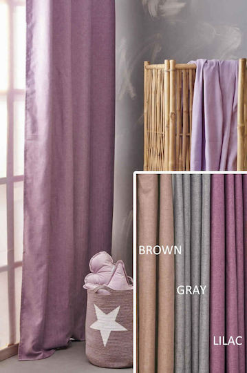 Palamaiki Curtain with Grommet Cindy Brown 140x260cm