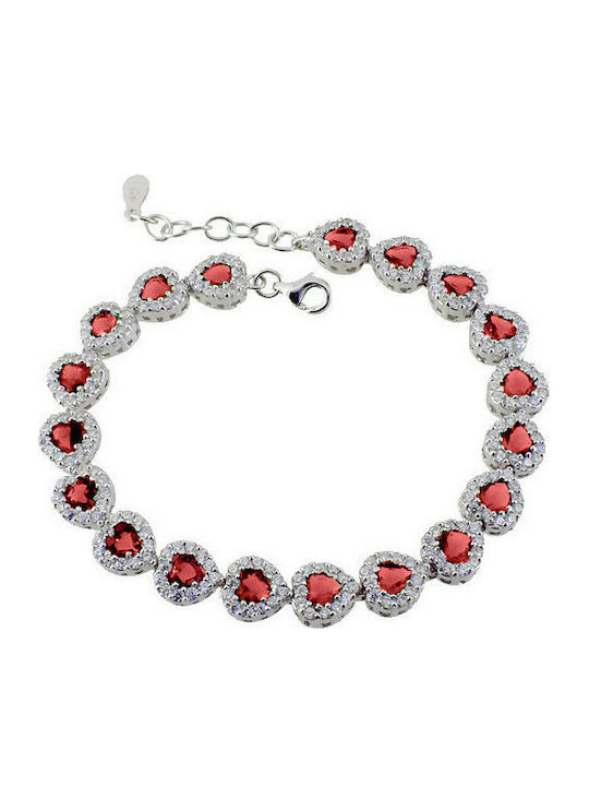 Silver bracelet 925 with cubic zirconia