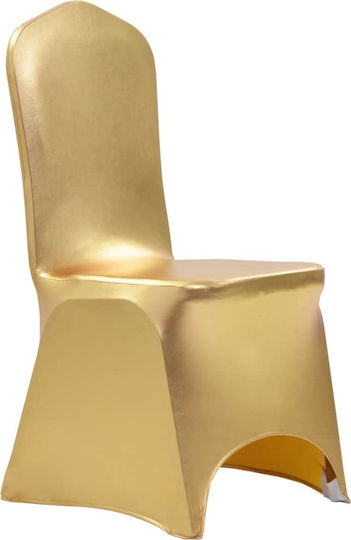 vidaXL Elastische Abdeckung für Stuhl Gold 6 Stück Gold 6Stück 133556