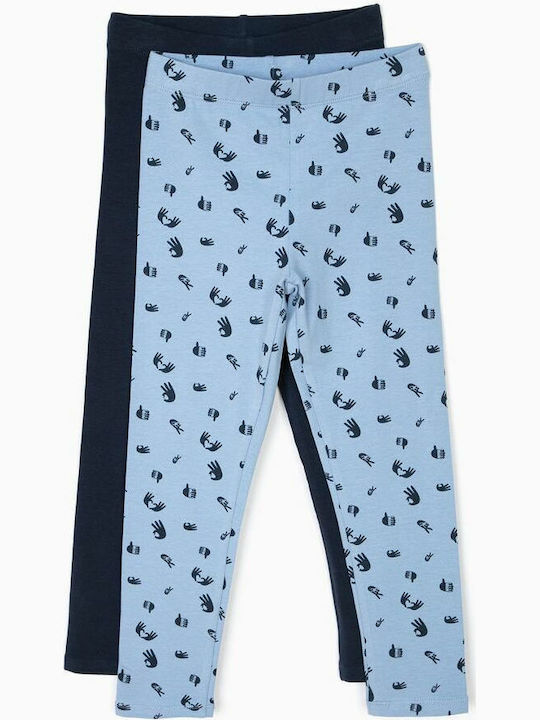 Zippy pack of 2 leggings light blue blue