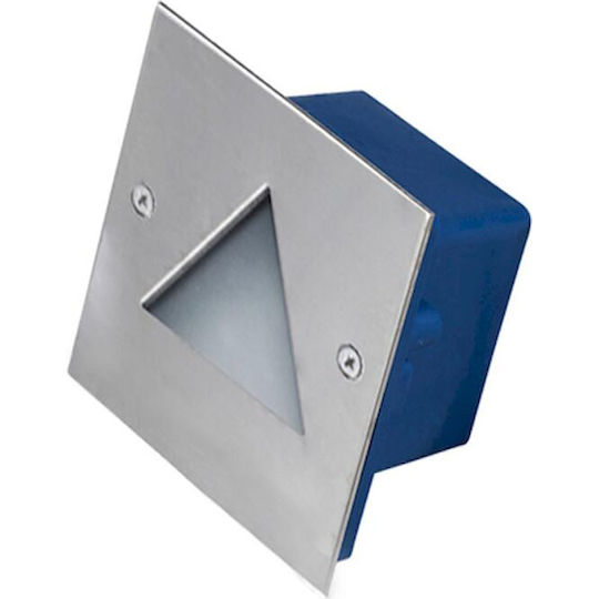 Geyer Wandmontierte Außen-Deckenleuchte LED IP65 1W mit Warmweiß Licht 65x65x5.5εκ.