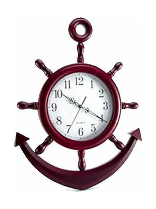 Ναυτική Άγκυρα Wall Clock Brown