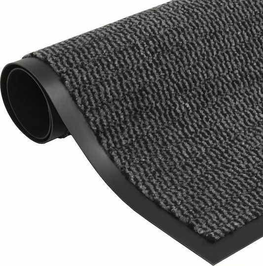 vidaXL Fußmatte Sisal mit rutschfester Unterlage Charcoal 90x150cm