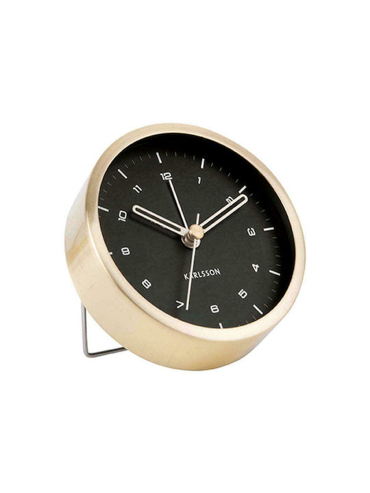 Karlsson Tinge Tabletop Clock with Alarm Gold KA5845GD