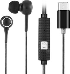 K28-C In-Ear Freihändig Kopfhörer mit Stecker USB-C Schwarz