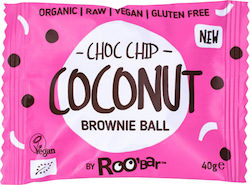 RooBar Organic Cake Brownie Balls Coconut & Chocolate Chips Gluten-free 40gr