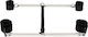 Rimba Double Spreader Bar With Soft Cuffs Щанга за Обездвижване в Черен Цвят
