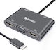 Sandberg USB-C Dockingstation für Laptops mit HDMI 4K PowerDelivery (PD) und Bildschirmverbindungen 2 Monitore Schwarz (136-35)