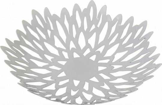 Lalos Platou Decorativ Rotundă Metalic Gri 1buc 30x30buc