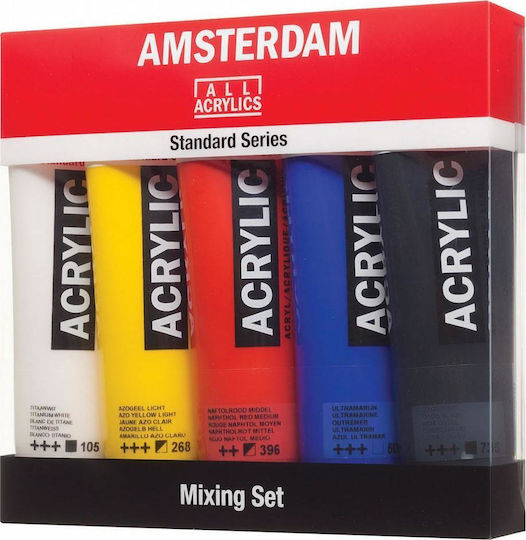 Royal Talens Amsterdam All Acrylics Standard Σετ Ακρυλικά Χρώματα Ζωγραφικής 120ml 5τμχ