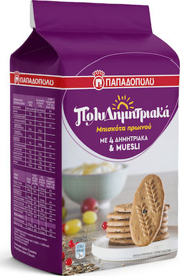 Παπαδοπούλου Μπισκότα Πολυδημητριακά Muesli 175gr