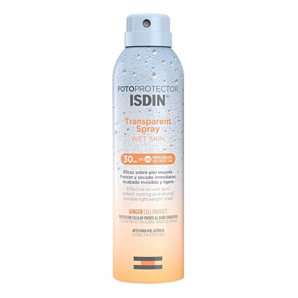 Isdin Fotoprotector Transparent Wet Skin Αδιάβροχο Αντηλιακό Mist για το Σώμα SPF30 250ml