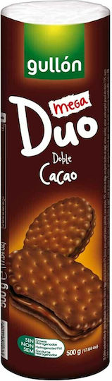 Gullon Μπισκότα Μπισκότα Mega Duo Double Κακάο 500gr