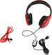 Platinet Freestyle On Ear Multimedia Ακουστικά με μικροφωνο και σύνδεση USB-A σε Κόκκινο χρώμα