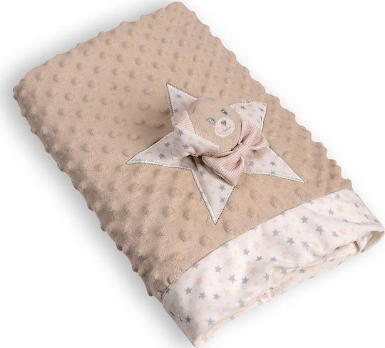 Silk Fashion Blanket Cot FSJ161001J Fleece Beige 100x140cm