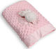 Silk Fashion Κουβέρτα Κούνιας Fleece Ροζ 100x140εκ.