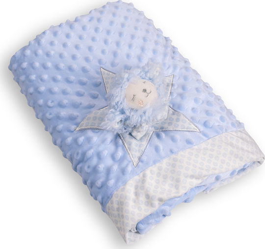Silk Fashion Blanket Cot Fleece Blue 100x140cm