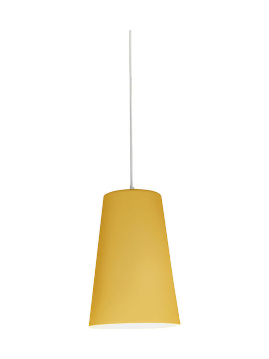 Ondaluce Pail Pendant Light Single-Light for Socket E27 Yellow