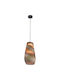 Geyer Paper Pendant Light Brown with Socket E27 25x45cm